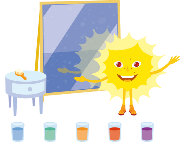 Interaktives Farbenspiel mit der Sonne